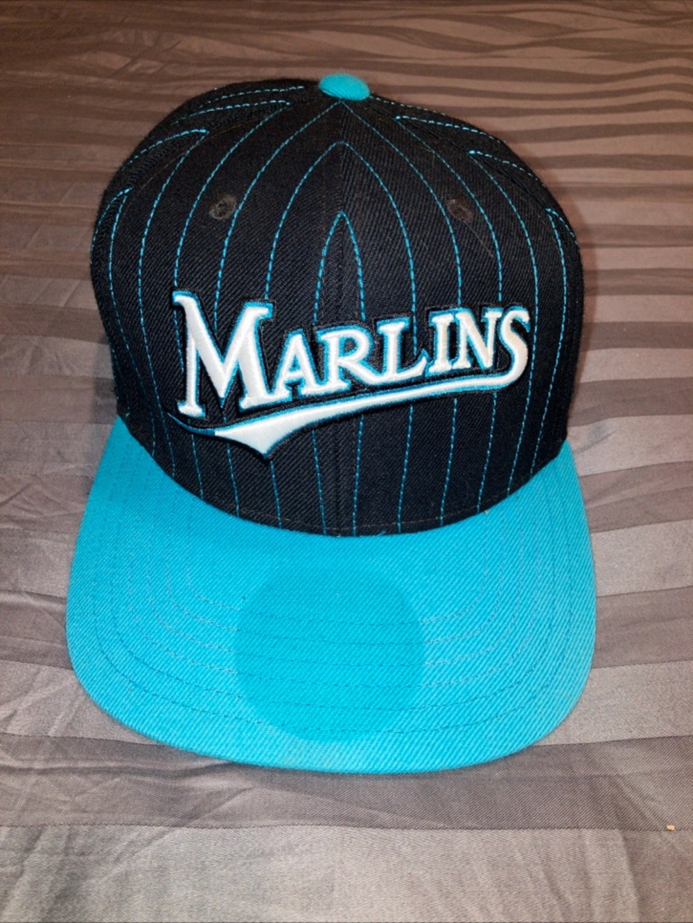 Florida Marlins American Needle Black & Teal Interior Snapback Hat